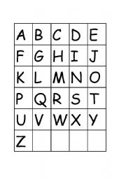 English Worksheet: Matching Letters