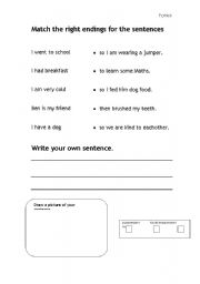 English Worksheet: Sentences