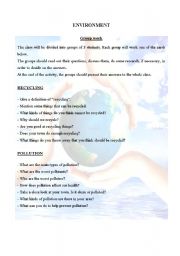 English Worksheet: Environment