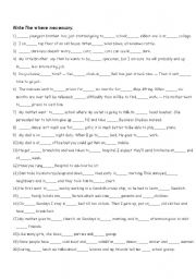 English Worksheet: Use of THE