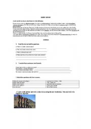 English Worksheet: easter island