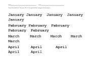 English worksheet: Months of theYear