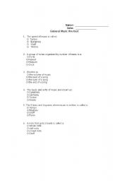 English Worksheet: pretest 