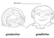 English Worksheet: grandmother and granfather