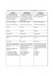 English worksheet: Grammar identification sentences