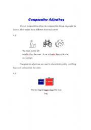 English worksheet: Comparative adjectives