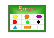 English Worksheet: Bingo - colors and 2d shapes