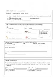 English worksheet: a worksheet