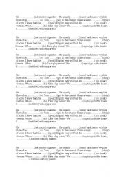 English worksheet: present simple short test for students-level elementary