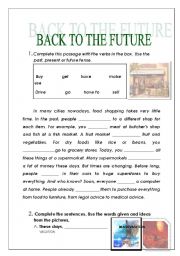English Worksheet: BACK TO THE FUTURE