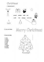 English Worksheet: Christmas vocabulary worksheet