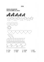 English worksheet: playing with numbers