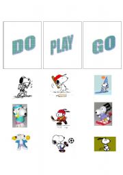 English Worksheet: Sports with Snoopy
