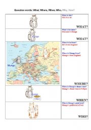 English Worksheet: Question words: What, Where, When & Who