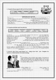 Business English. (6 Pages Exercises on Vocabulary and Grammar with ANSWERS)
