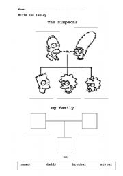 English Worksheet: The Simpsons