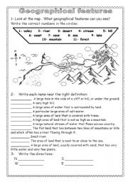 Geographical features( Key answers are included )