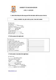 English worksheet: Listening  activity