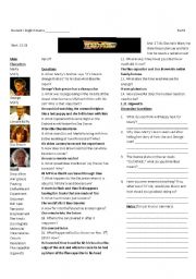 Back to the Future Part I: Worksheet 2 of 7