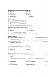 English worksheet: Test 1