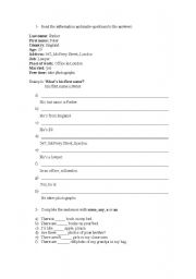 English Worksheet: Review