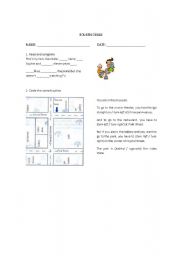 English worksheet: Use of verb to be and giving directions