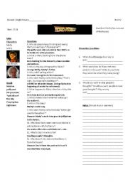 Back to the Future Part I: Worksheet 4 of 7
