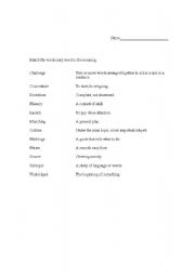 English Worksheet: Fourth Grade Language Arts