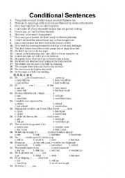 English Worksheet: conditional sentences