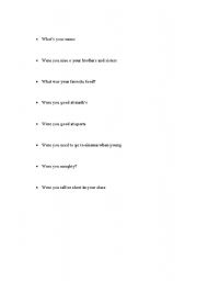 English worksheet: memories worksheet