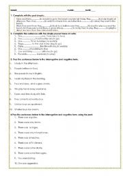 English Worksheet: TEST SIMPLE PRESENT, CONTINUOUS AND PAST