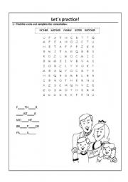 English Worksheet: Family