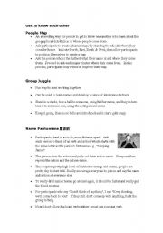 English worksheet: Get to know each other