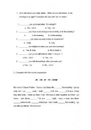 English Worksheet: Simple present