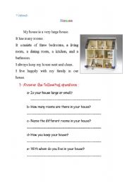 English Worksheet: House