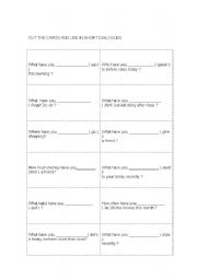 English worksheet: Cards for everything
