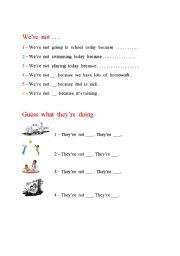 English worksheet: are / arent