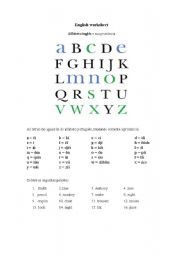 English worksheet: English Alphabet