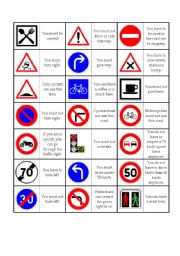 Road sign dominoes