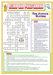 English Worksheet: Crime and Punishment  - The Justice System
