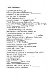 English worksheet: This is Halloween