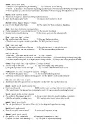 English Worksheet: The 8th group of the irregular verbs.