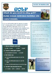 Scotland: golf (editable)