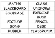 English worksheet: associations with school