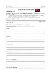 English Worksheet: Charlie and the Chocolate Factory 