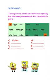 English worksheet: wordgame 2