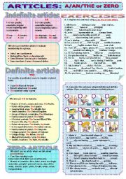 Indefinite And Definite Articles Esl Worksheet By Chrysty1477