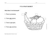 English worksheet: The fruit basket