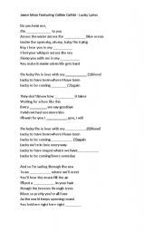 English Worksheet: Lucky song