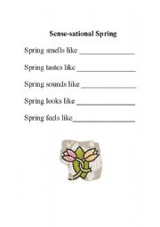 English Worksheet: Sensational Spring